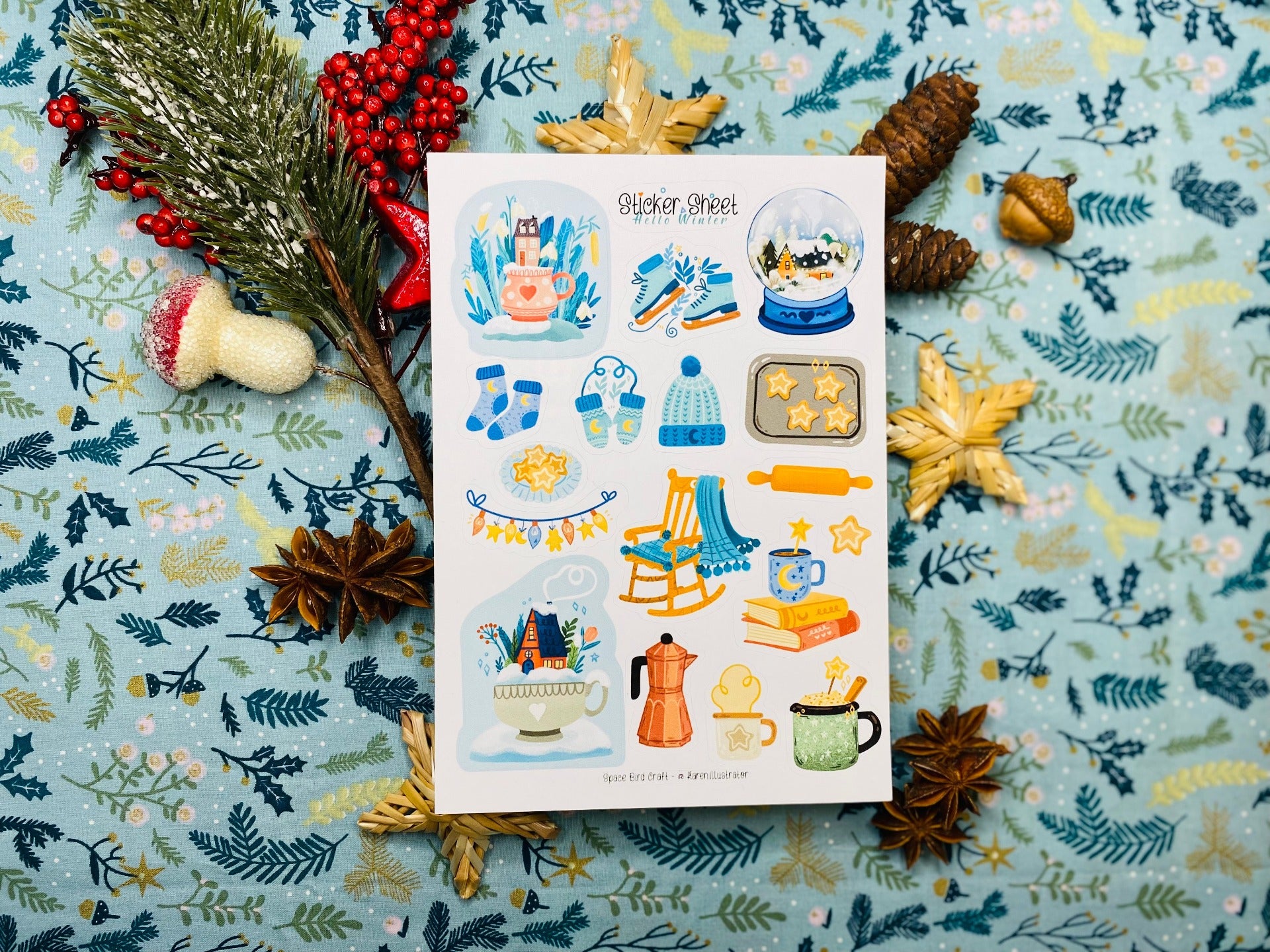 Hello Winter Sticker Sheet