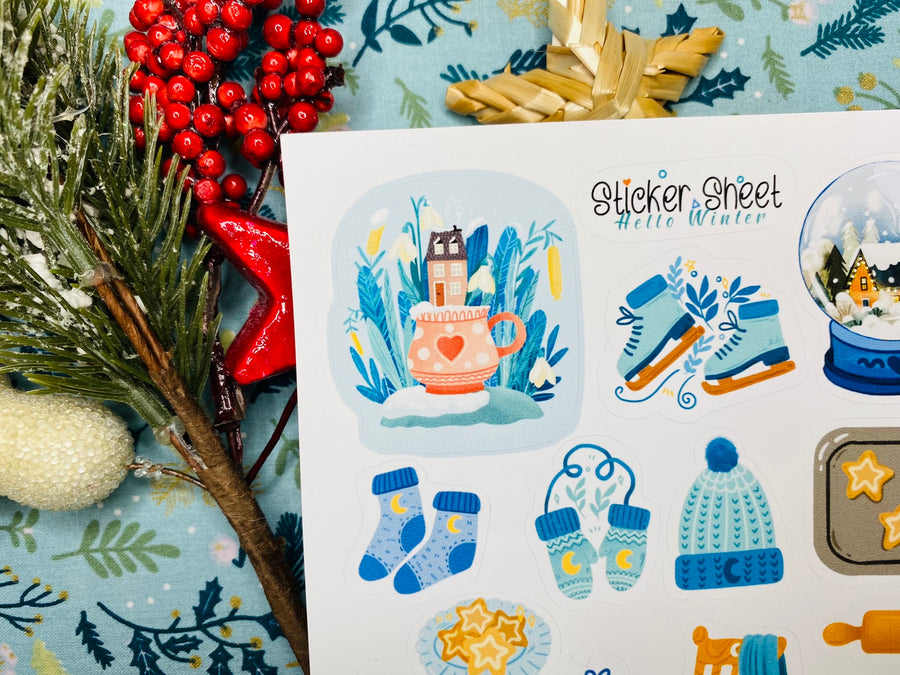 Hello Winter Sticker Sheet
