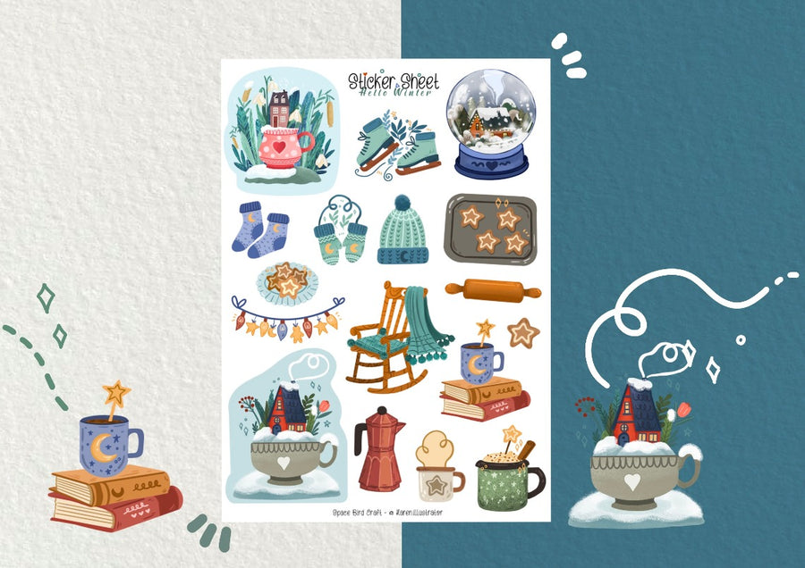 Hello Winter Sticker Sheet