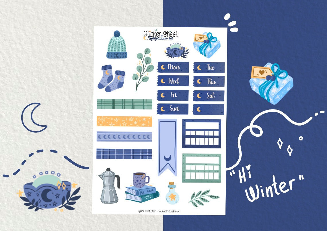 Night Planner Sticker Sheet