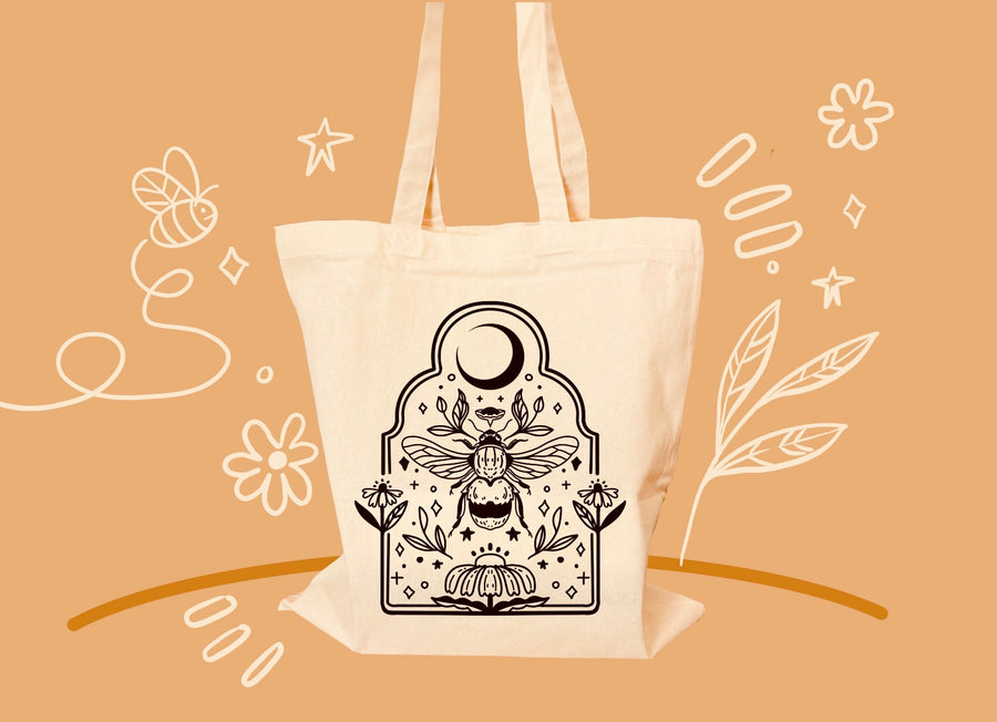 Tote Bag Beehive Motive