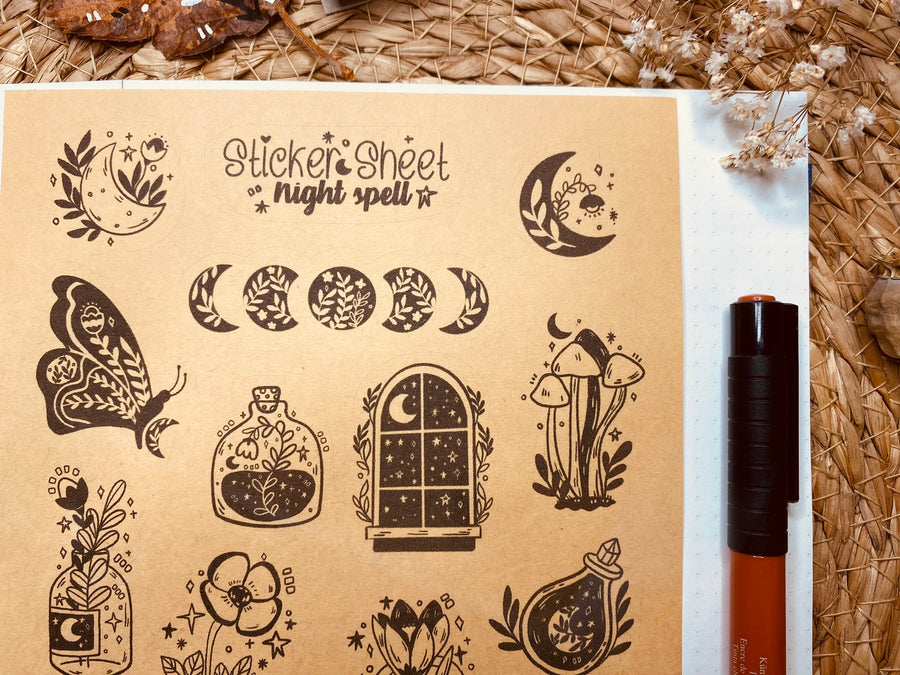 KRAFT Night Spell Sticker Sheet