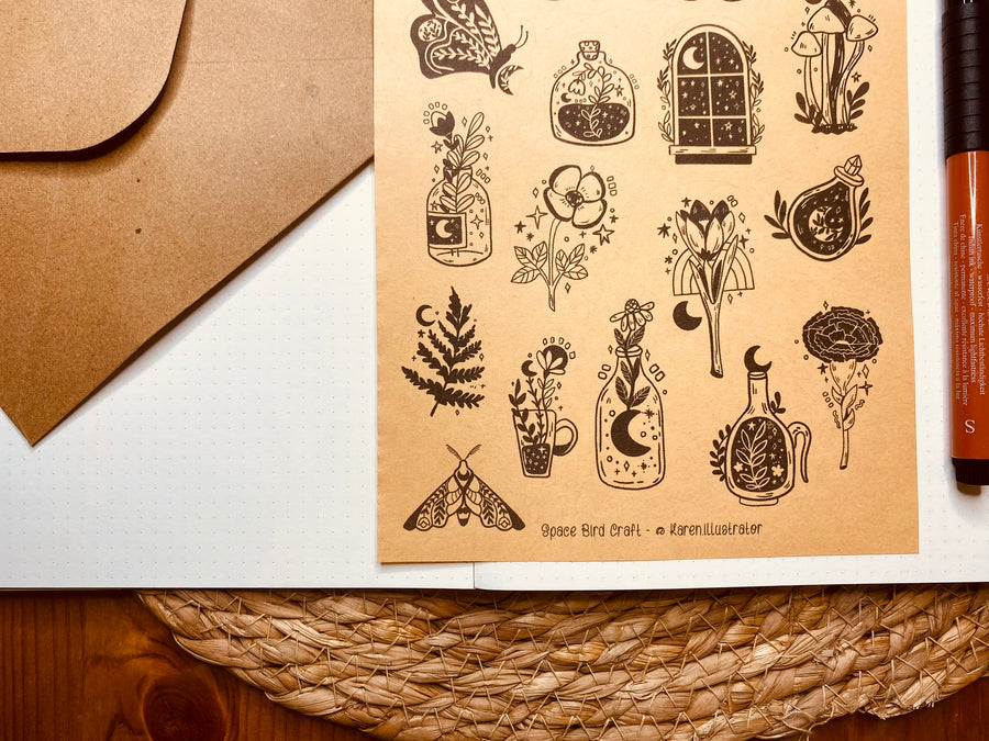 KRAFT Night Spell Sticker Sheet