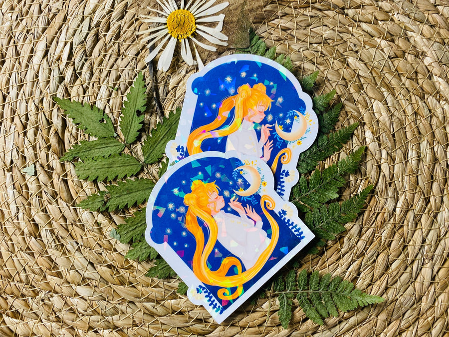 Moon Witch Holographic Vinyl Stickers