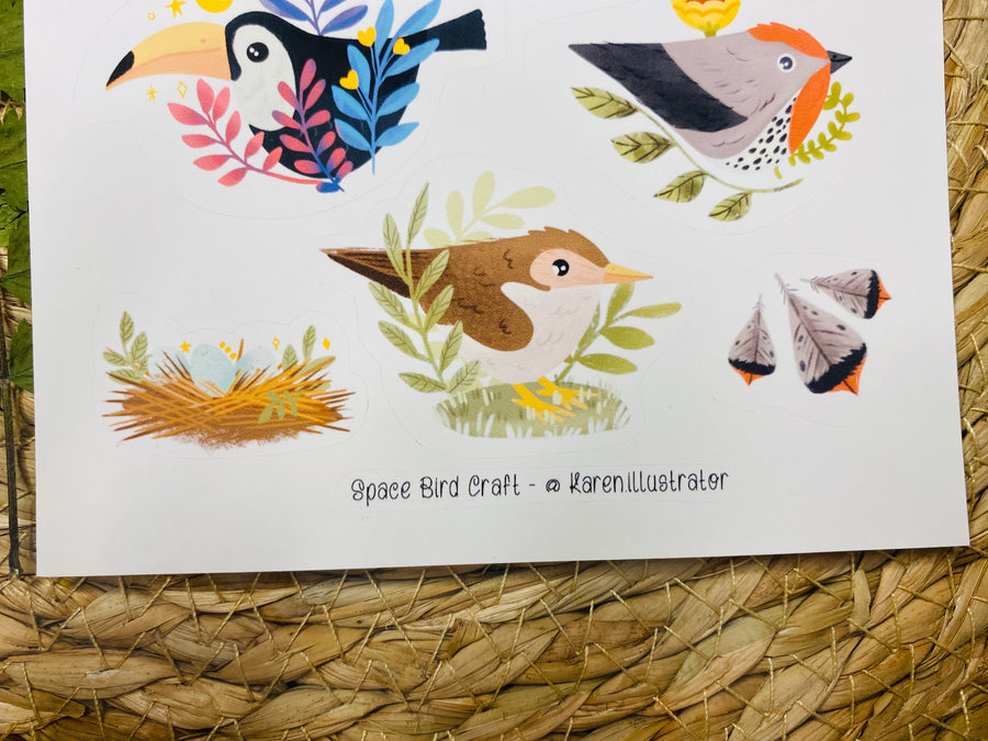 Bird Nest Sticker Sheet