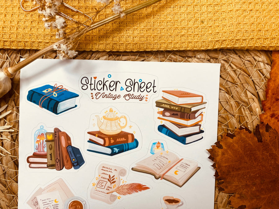 Vintage Study Sticker Sheet