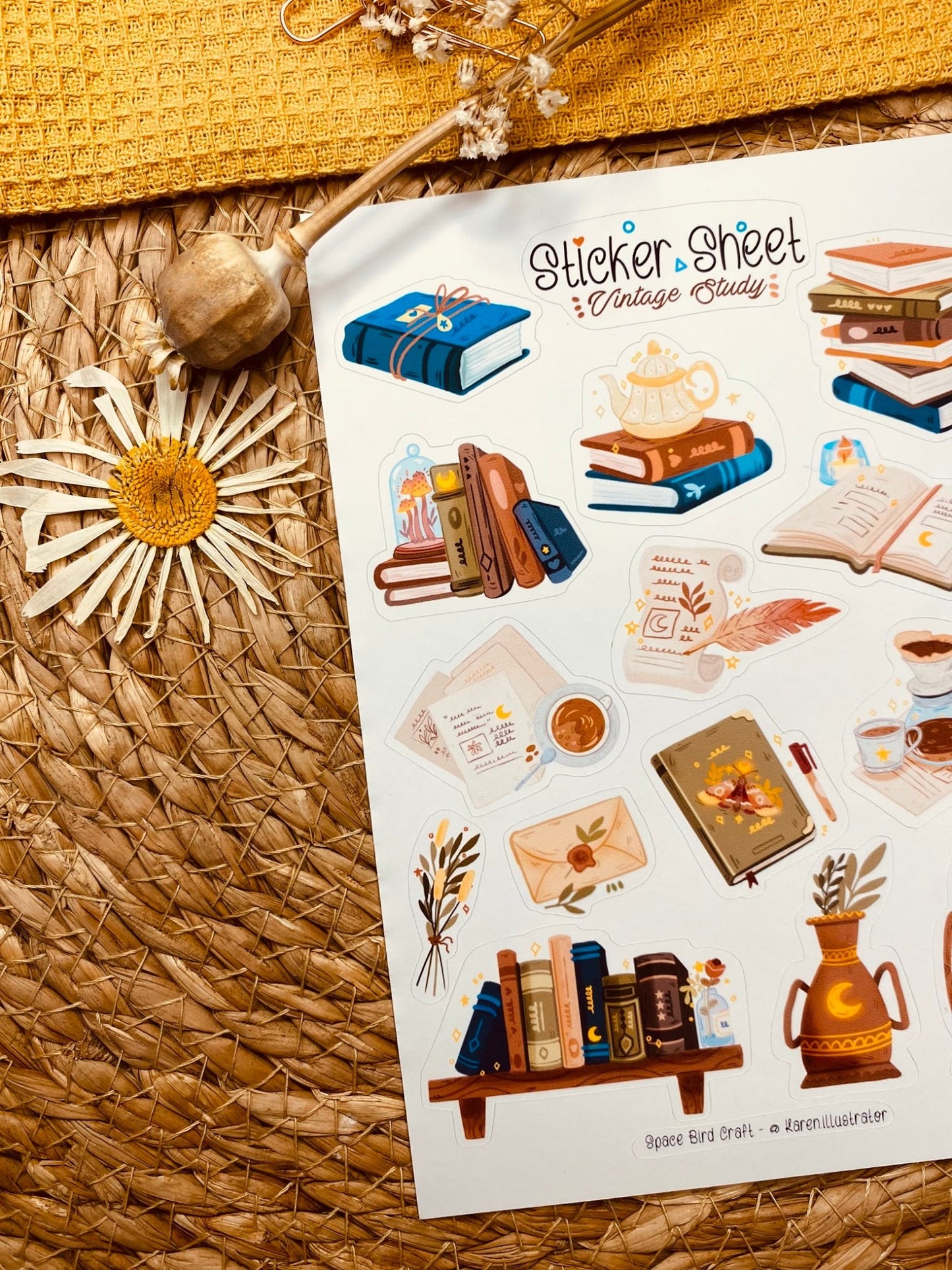 Vintage Study Sticker Sheet