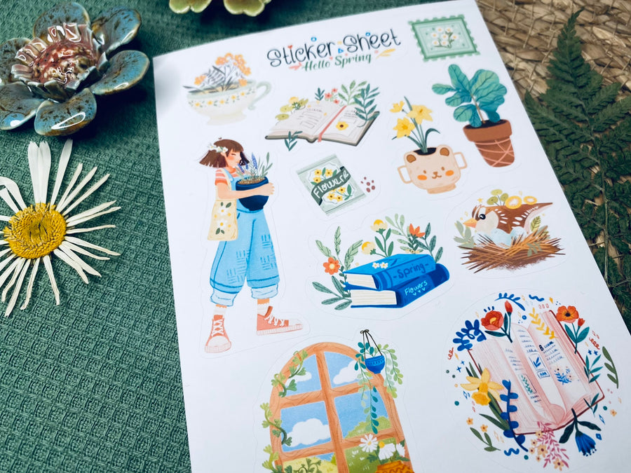Hello Spring Sticker Sheet