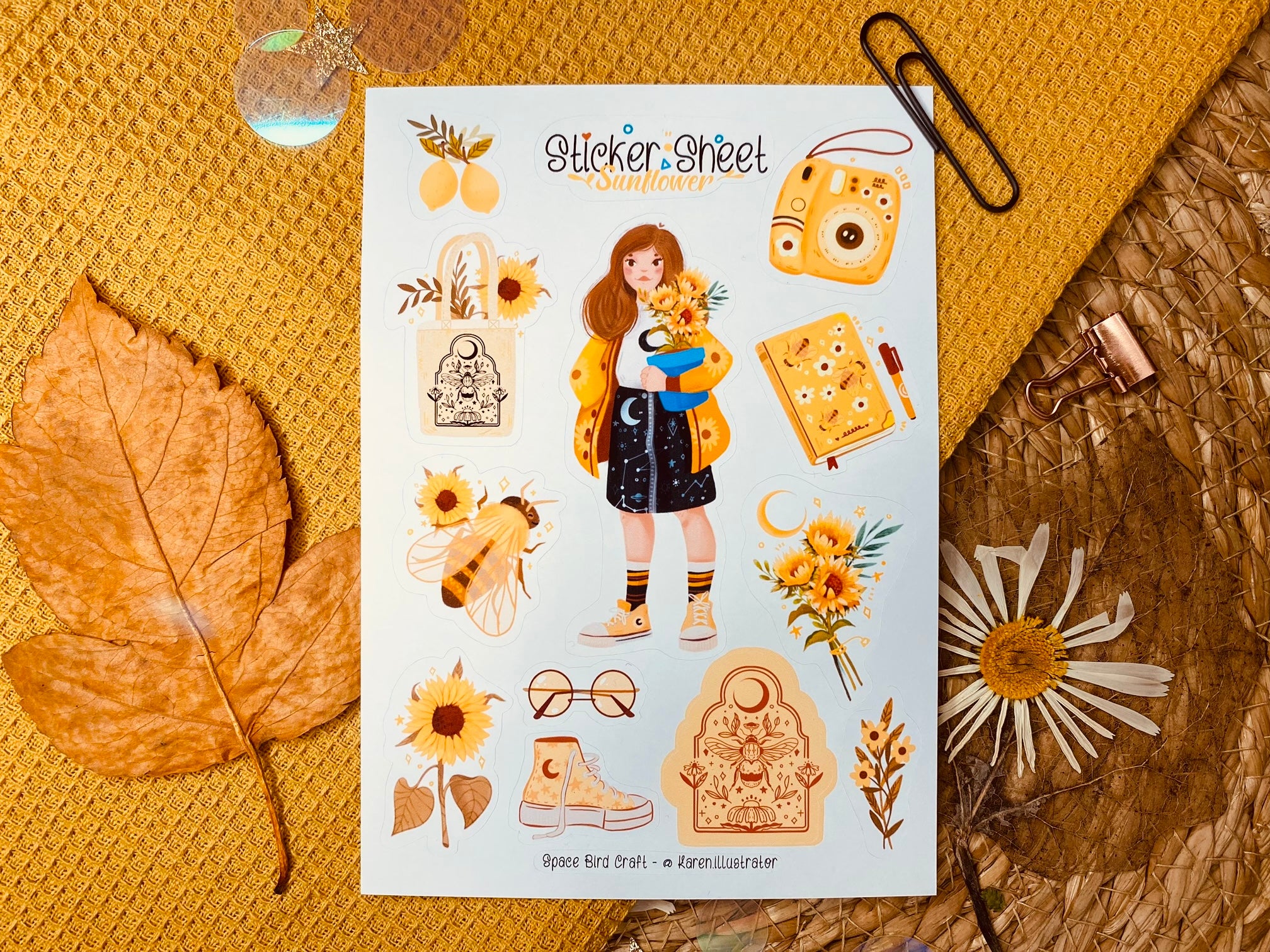 Sunflower Sticker Sheet
