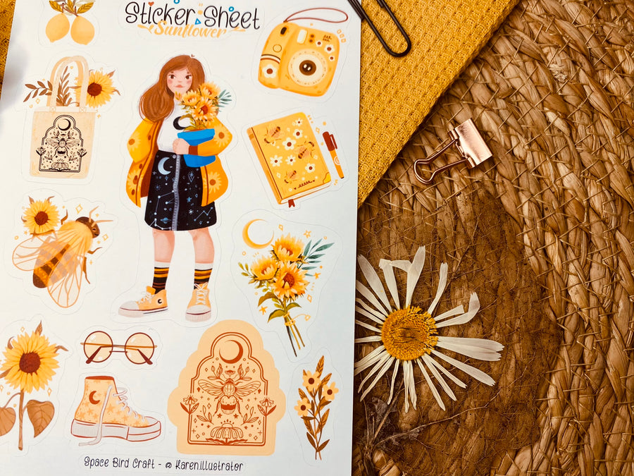 Sunflower Sticker Sheet