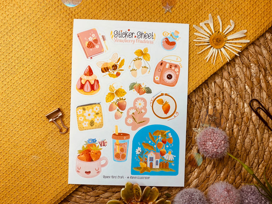 Strawberry Sticker Sheet