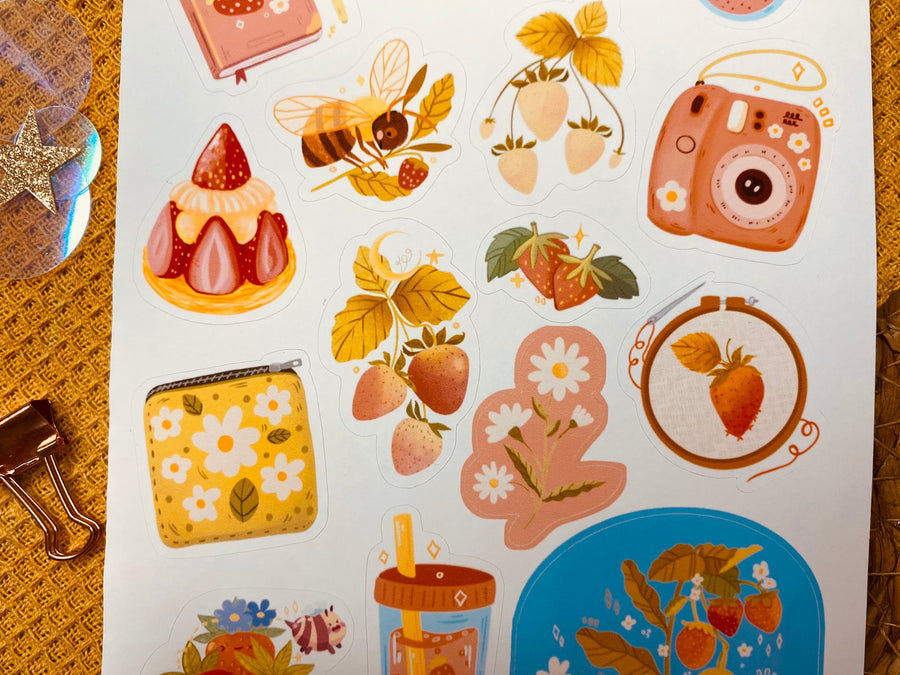Strawberry Sticker Sheet