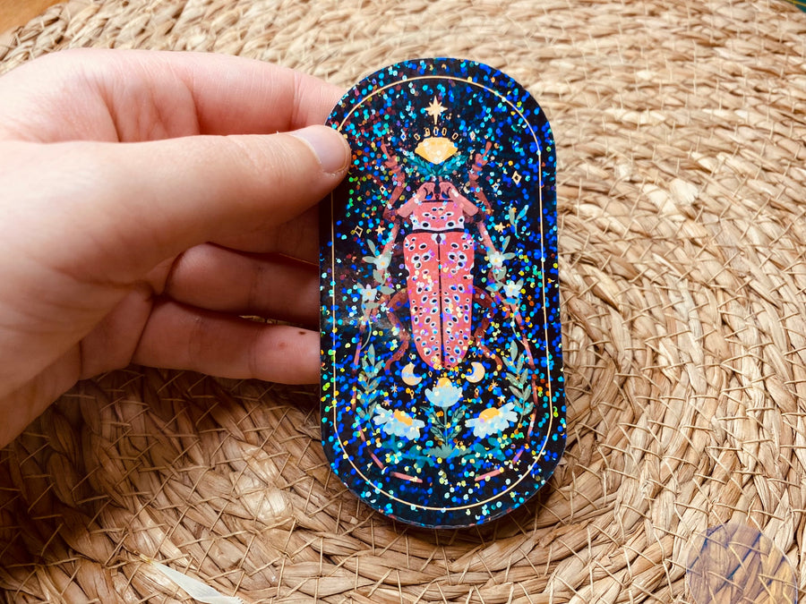 Beetle Bug Holographic Vinyl Stickers
