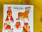 Tiger Sticker Sheet