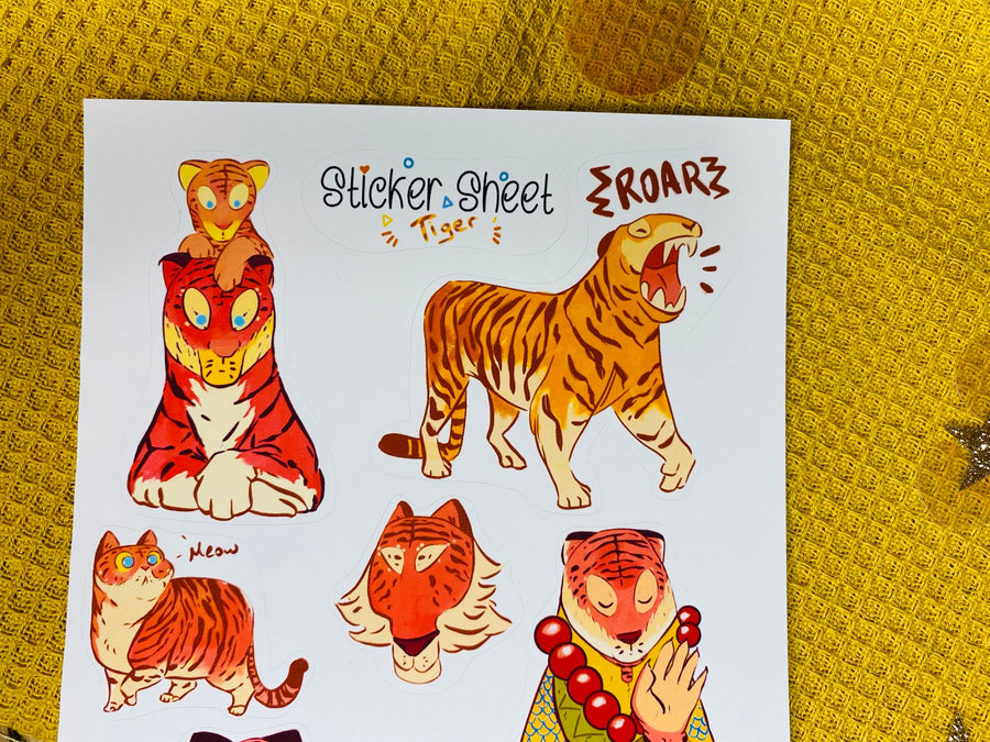 Tiger Sticker Sheet