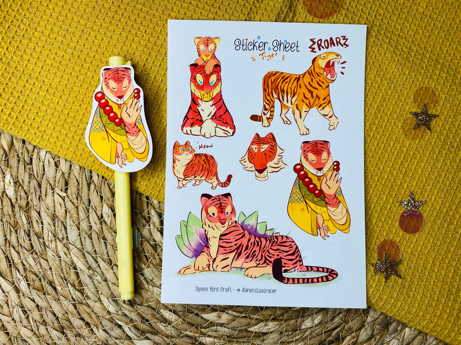 Tiger Sticker Sheet