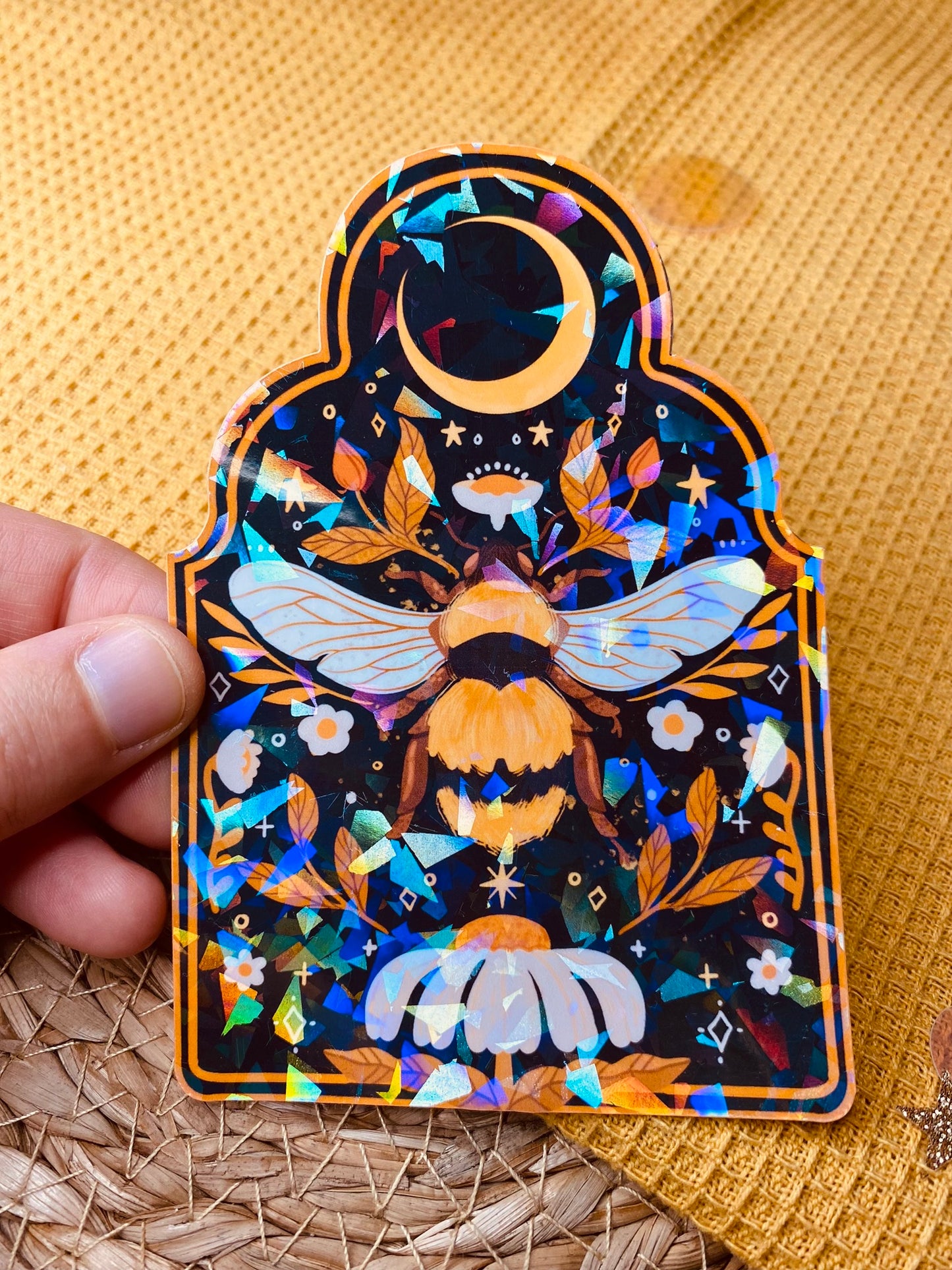 Queen Bee Holographic Vinyl Stickers