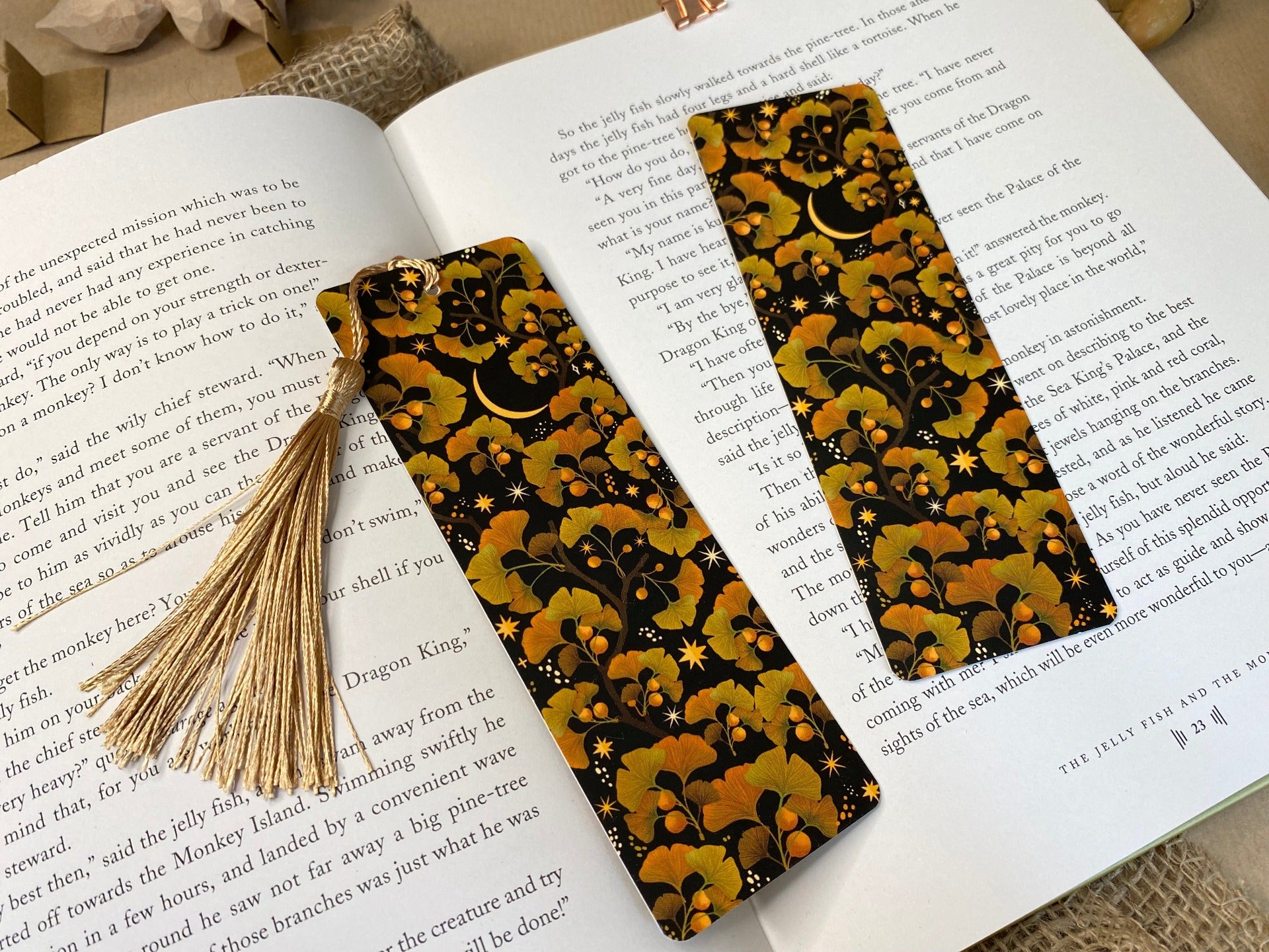 Golden Leaf Ginko Bookmark