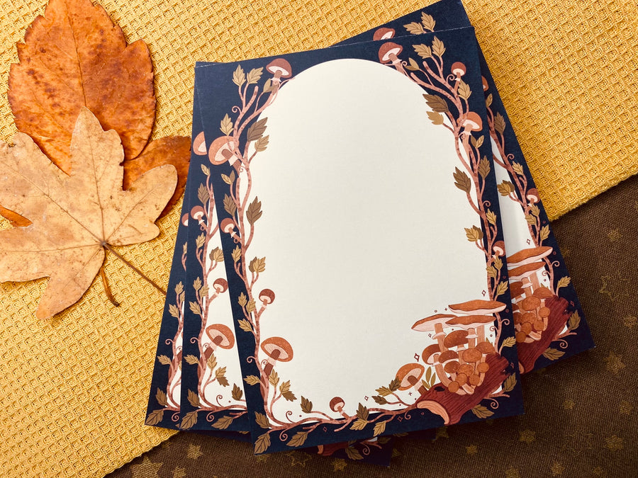 Wild Mushroom Notepad A6 To-Do List- Floral Planner