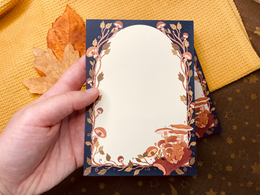 Wild Mushroom Notepad A6 To-Do List- Floral Planner