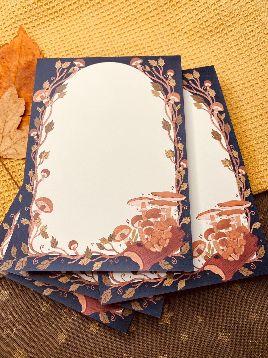 Wild Mushroom Notepad A6 To-Do List- Floral Planner