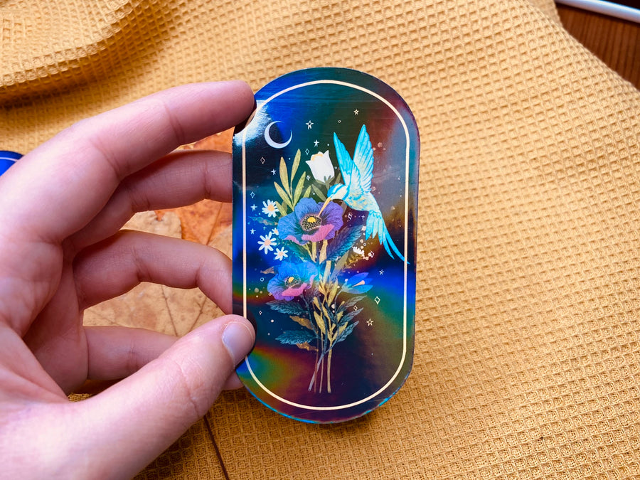 Floral Holographic Vinyl Stickers