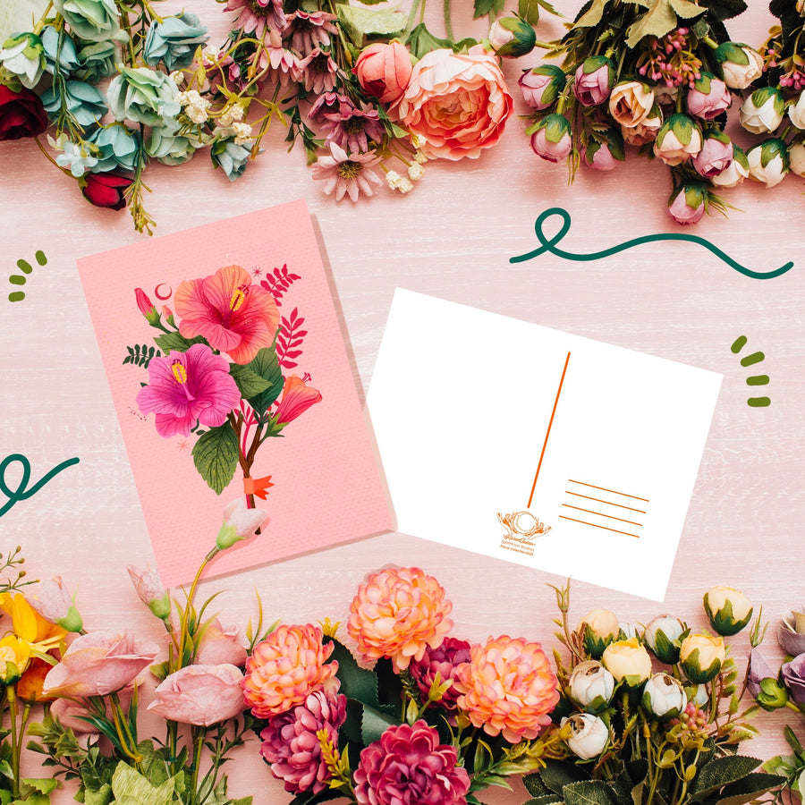 A Set of Floral Bouquets Post Cards