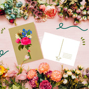 A Set of Floral Bouquets Post Cards