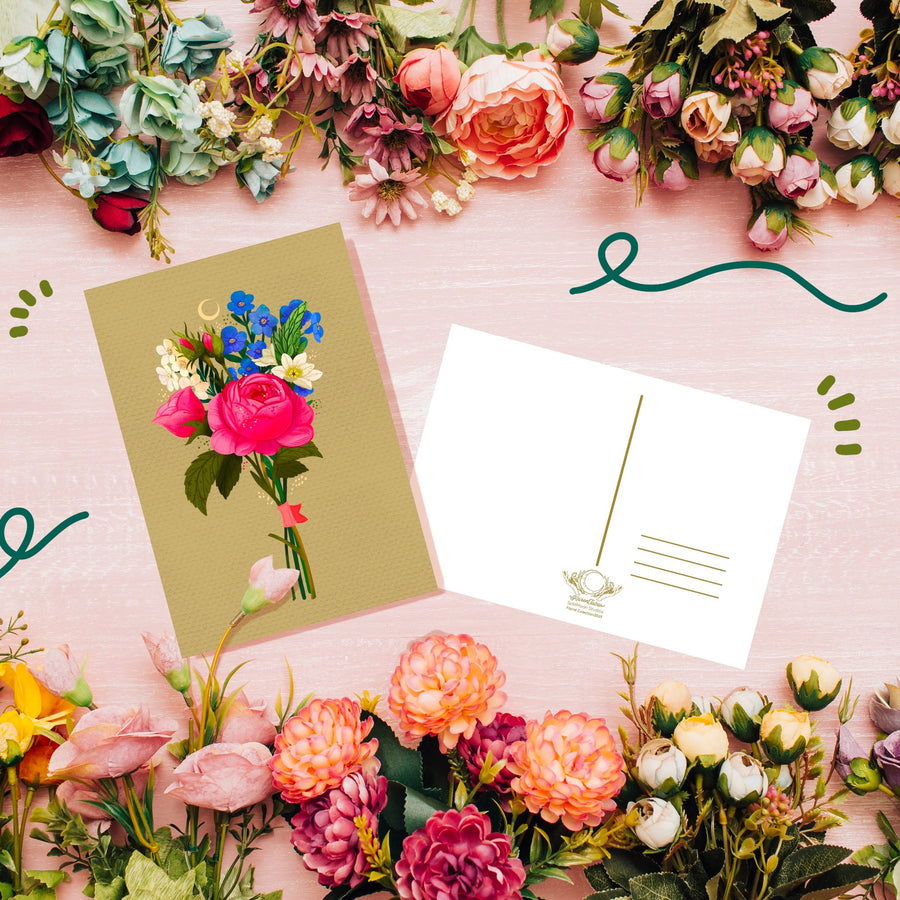 A Set of Floral Bouquets Post Cards
