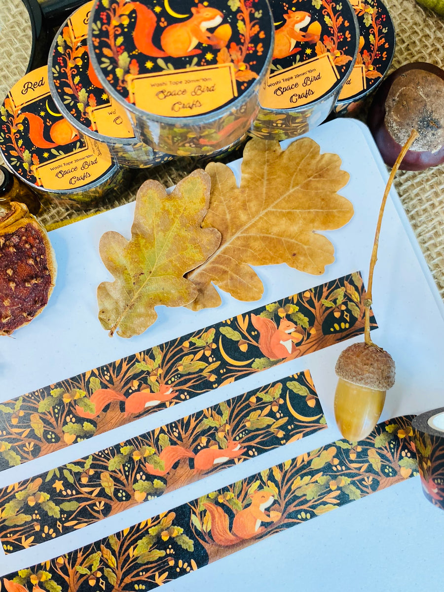 Red Tail Squirrel Washi Tape