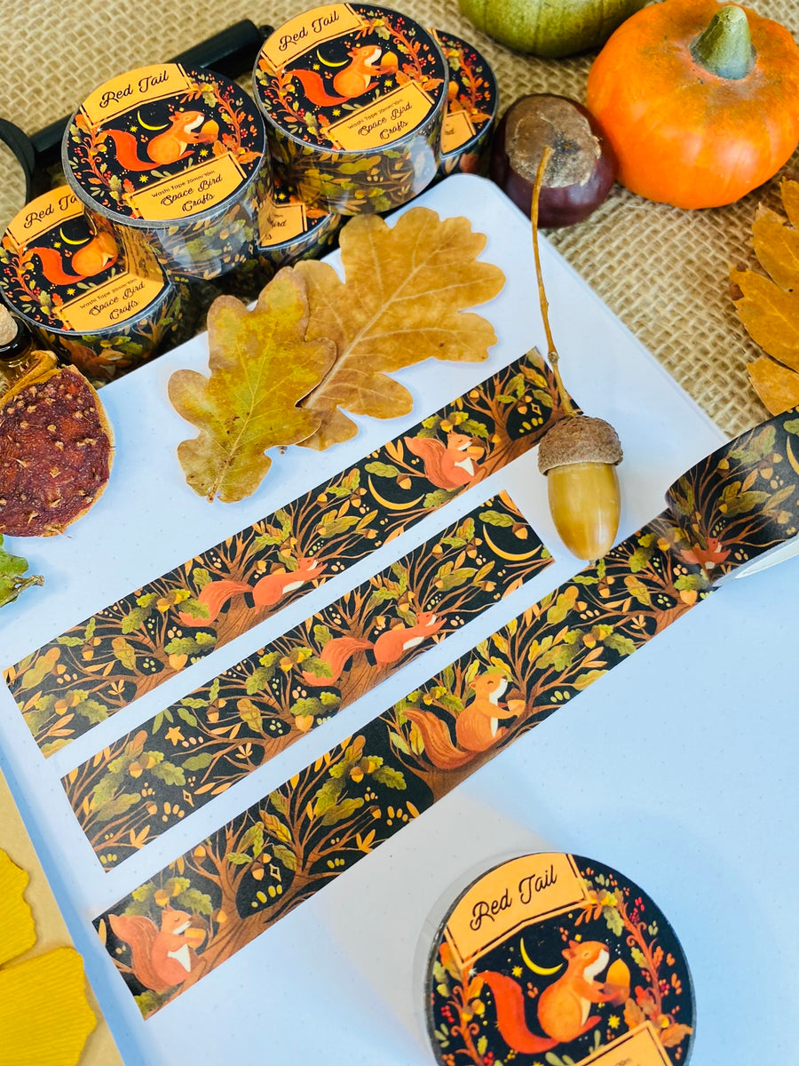 Red Tail Squirrel Washi Tape