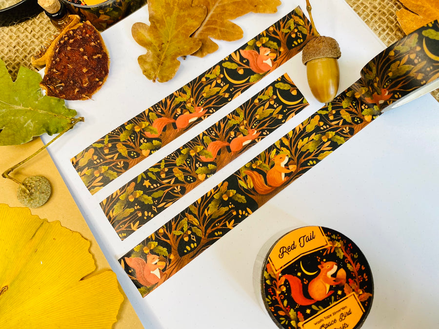 Red Tail Squirrel Washi Tape