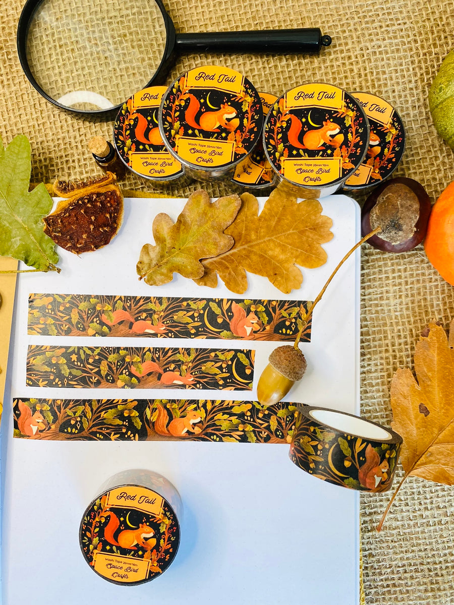 Red Tail Squirrel Washi Tape