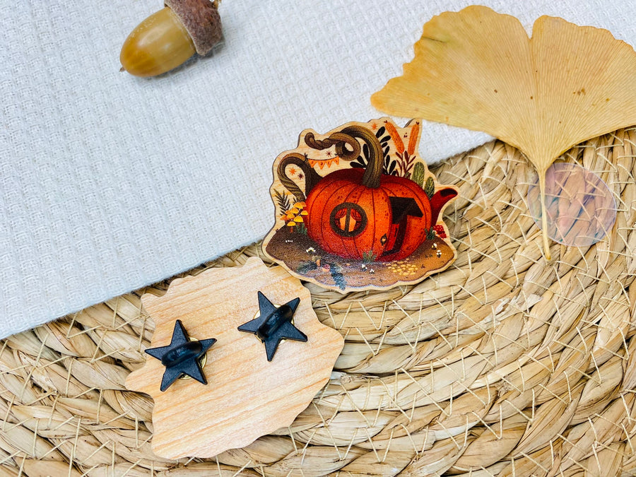 Pumpkin Wooden Pin