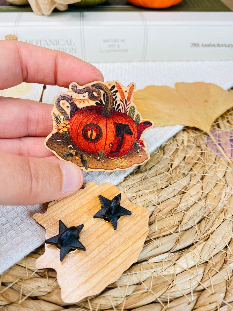 Pumpkin Wooden Pin