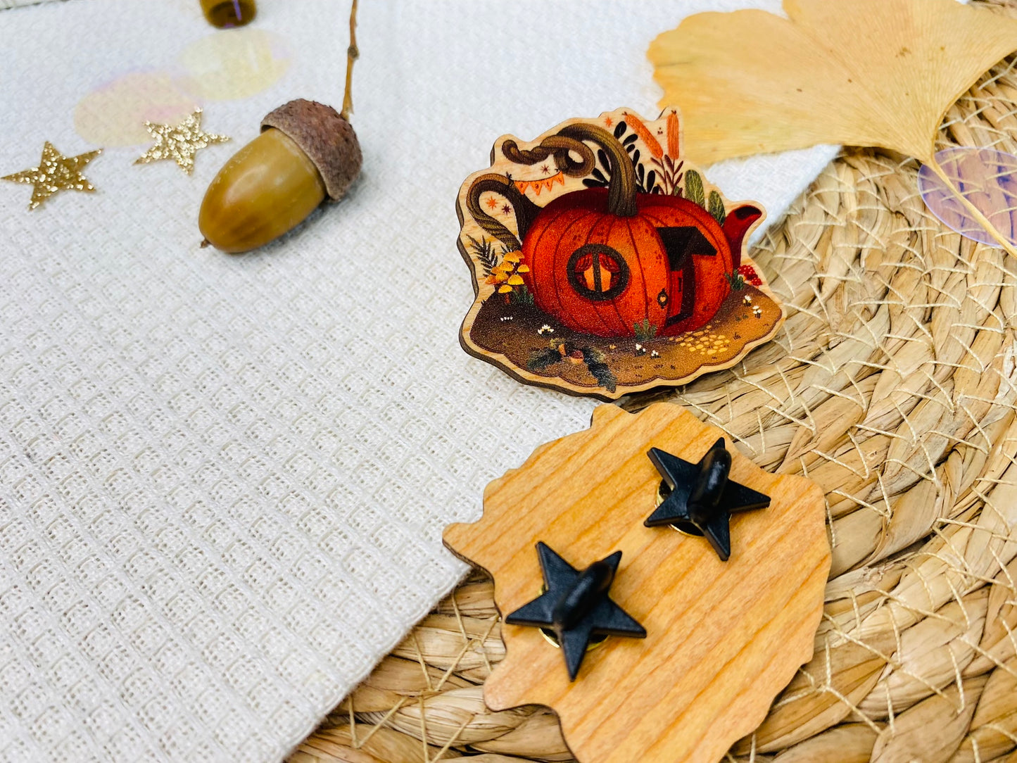 Pumpkin Wooden Pin