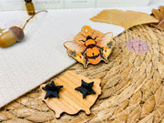 Queen Bee Wooden Pin