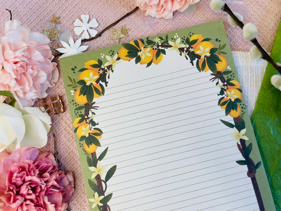 Lemon Letter Paper A5 To Do - Letter Paper Notepad