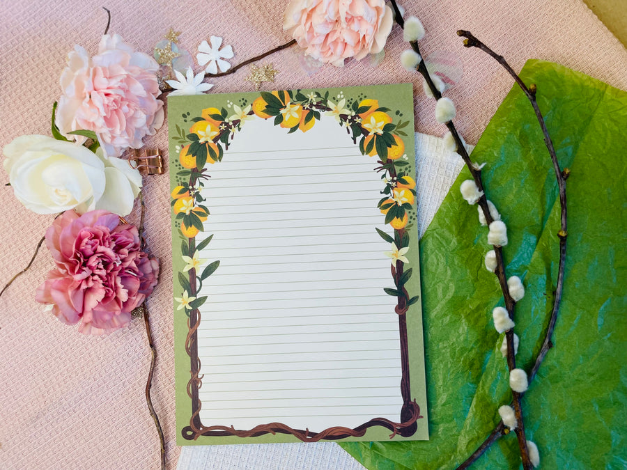 Lemon Letter Paper A5 To Do - Letter Paper Notepad