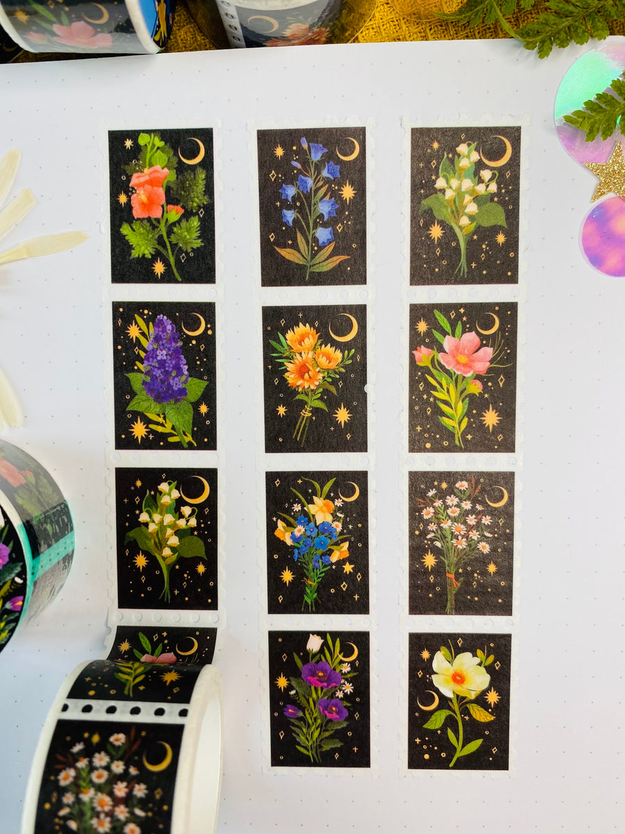 Floral Stamp Washi Tape