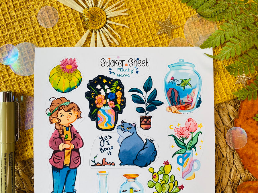Plant Mama Sticker Sheet