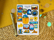 Camping Patches Sticker Sheet