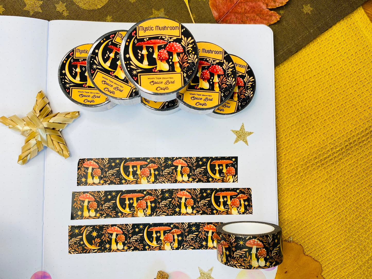 Mystic Mushroom Washi Tape 10m x 20mm