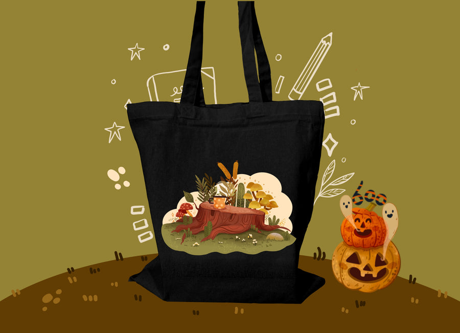 Woodland Motive Tote Bag