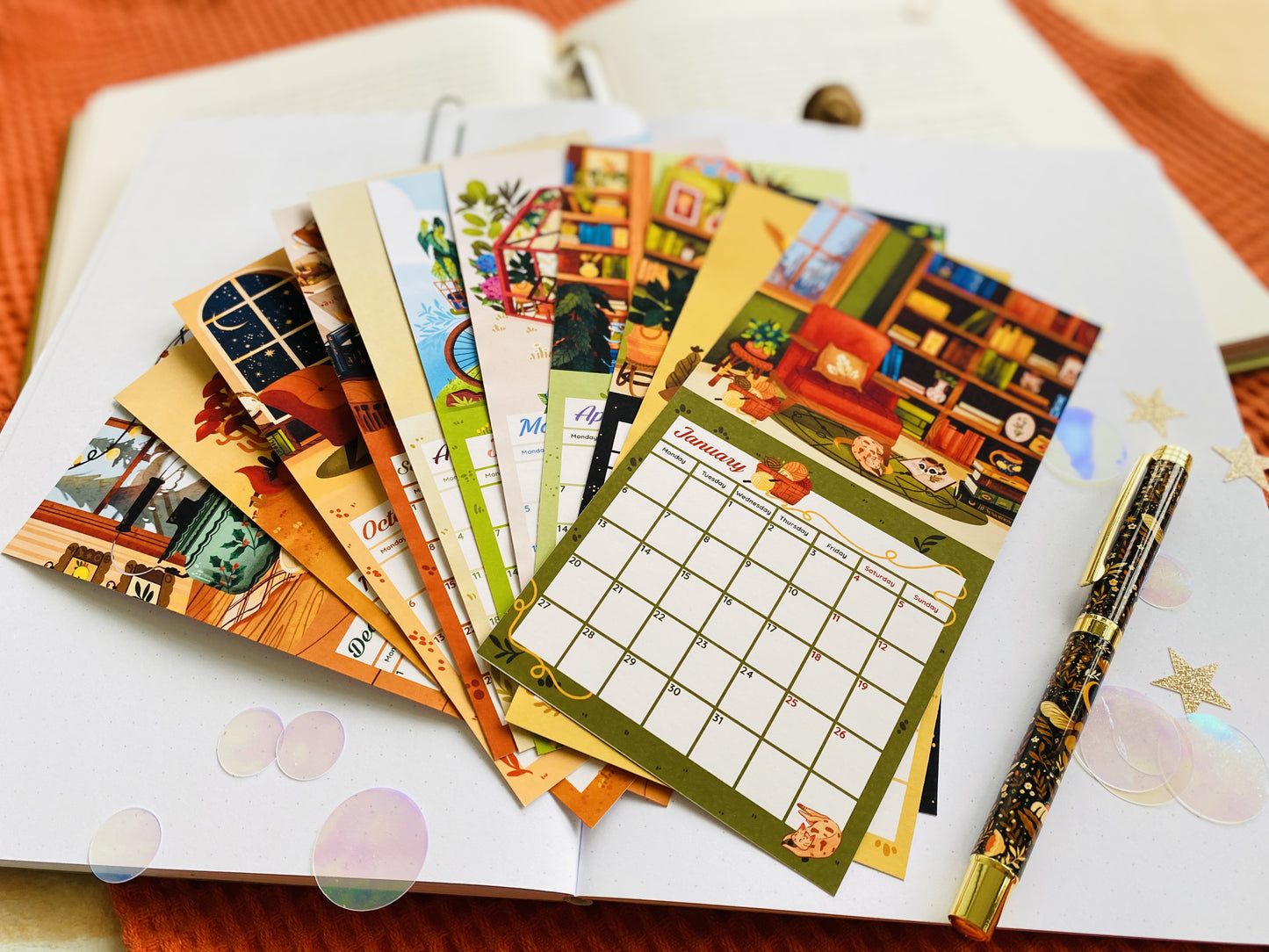 2025 Calendar Sticker Set