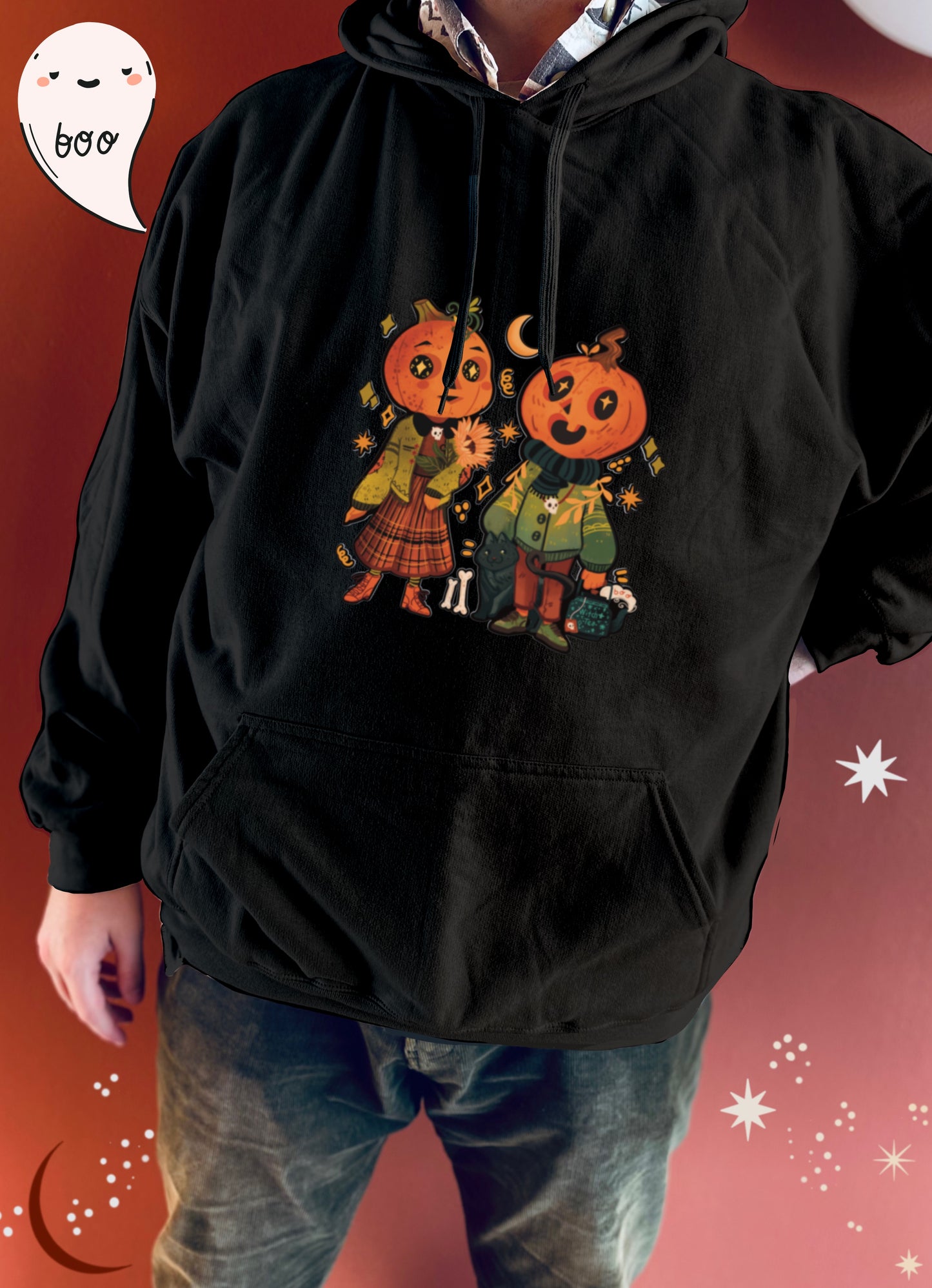 Pumpkin Couple - Loose Fit Hoodie (Pre-Order)