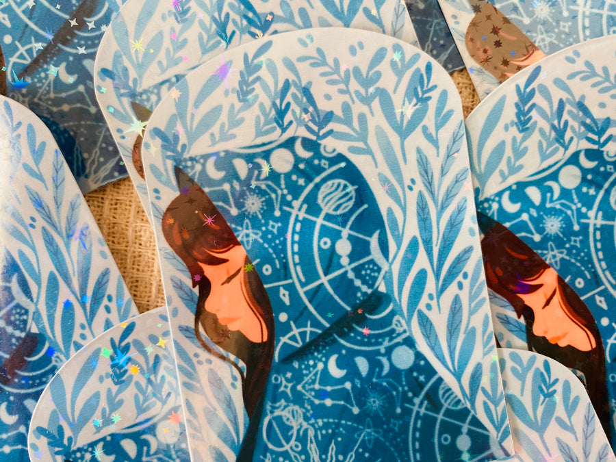 Winter Mage Holographic Vinyl Stickers