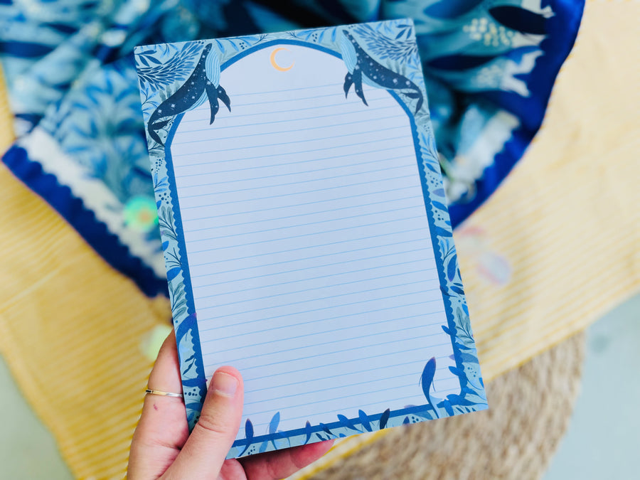 Sky Whale Letter Paper A5 To Do - Letter Paper Notepad