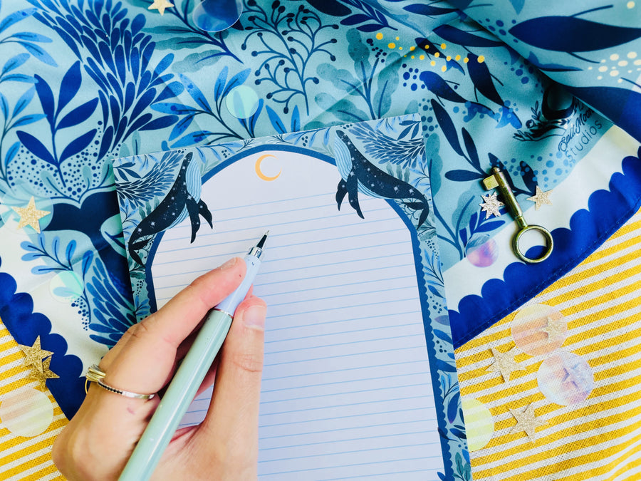 Sky Whale Letter Paper A5 To Do - Letter Paper Notepad