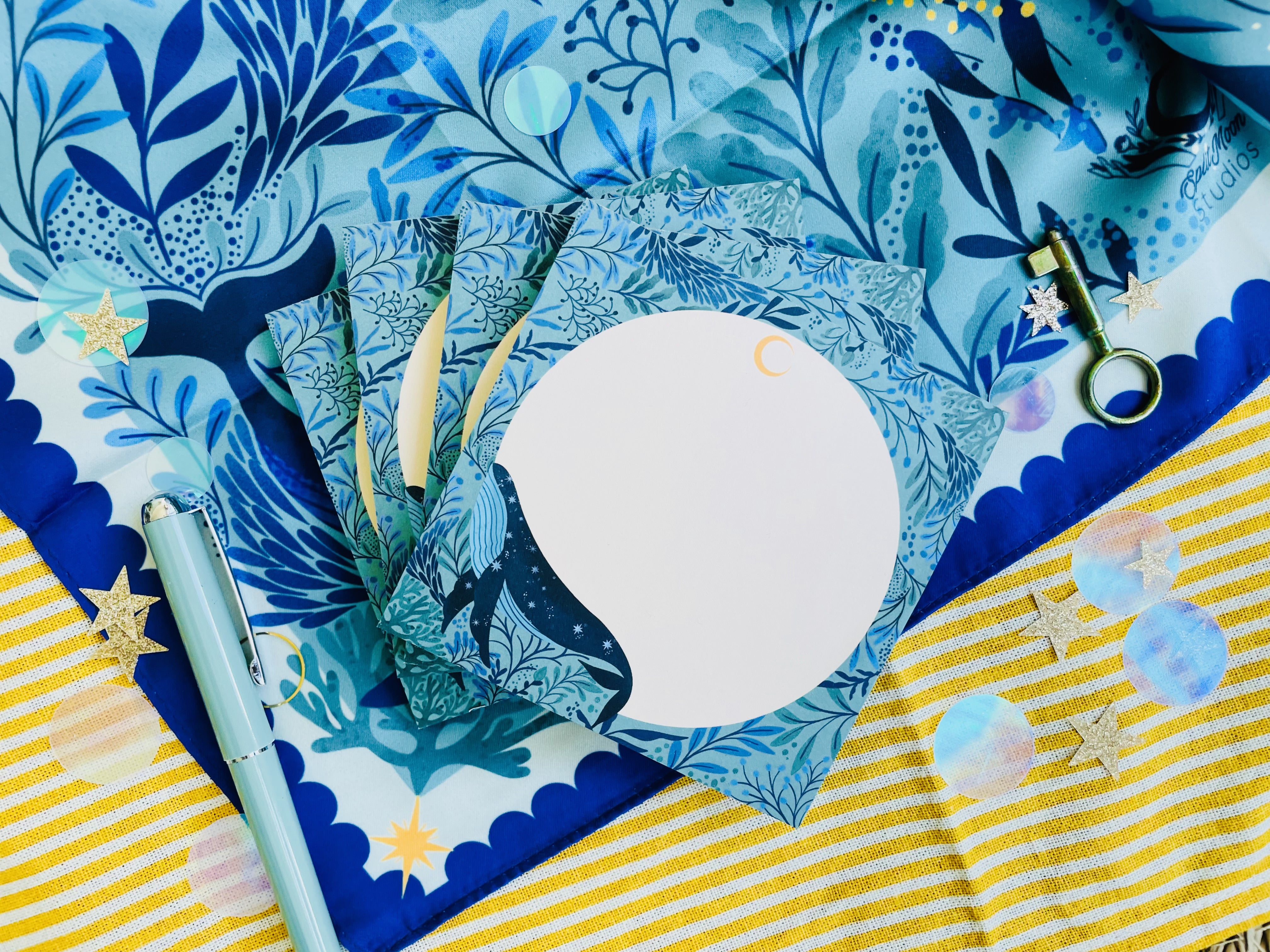 Sky Whale Memopad Mini Notepad